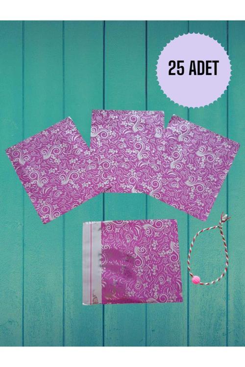 Metalize Hediye Poşeti Kendinden Yapışkanlı 11X12  25 Adet