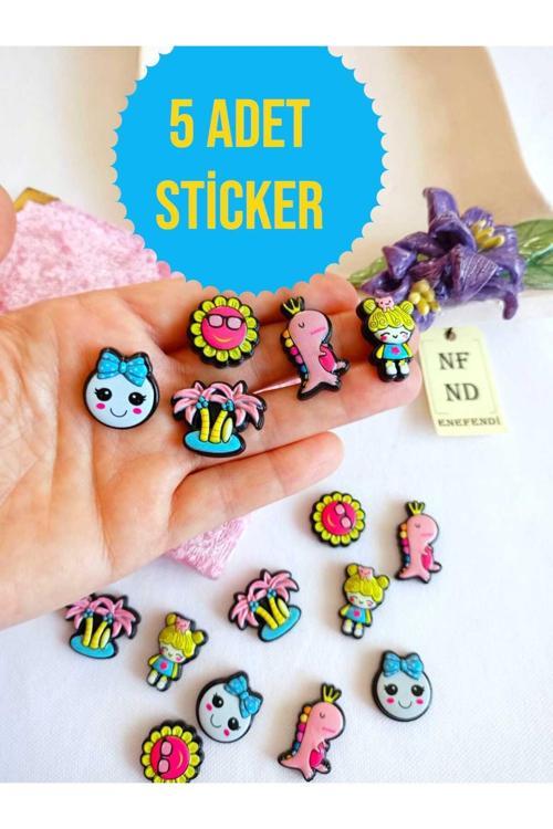 5 Adet Sticker 3D Yapışkanlı Matara Sticker Hediye Oyuncak Desenli Resimdekiler Gelir