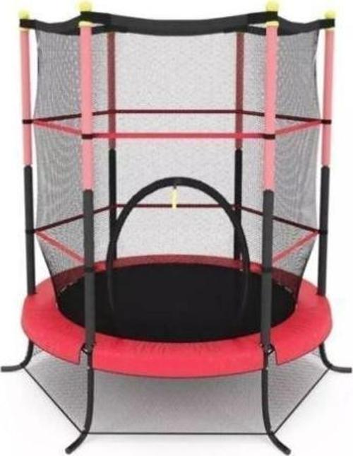 Unisex Çocuk Pembe T151 140 Cm (55’’) Güvenlik Fileli Trambolin Orta Boy