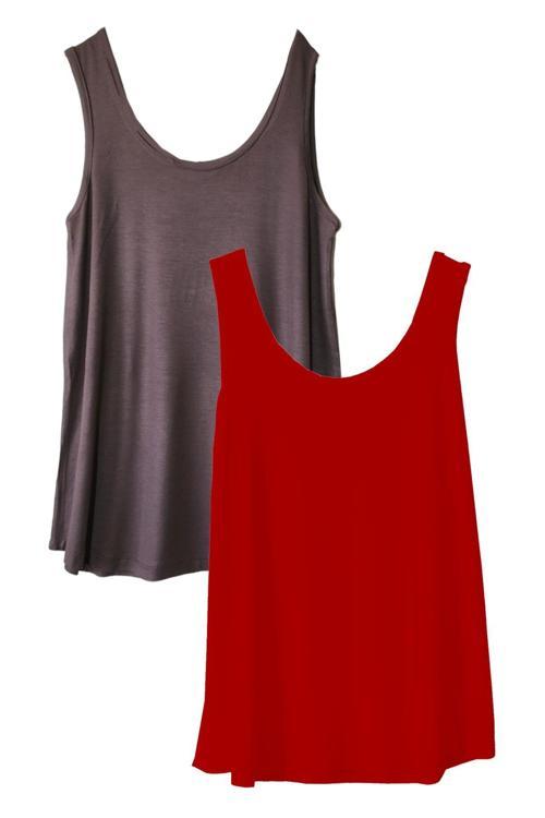 2 Adet A Kesim Pamuklu Kalın Askılı Atlet Tişört