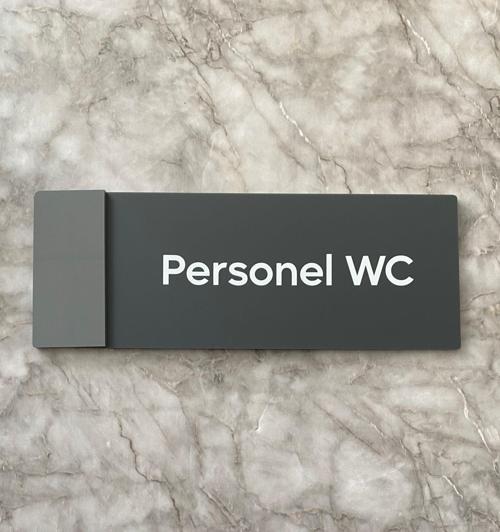 Klasik Seri Mat Antrasit Personel WC Kapı İsimliği