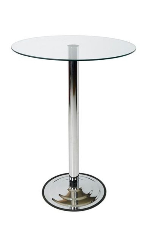 Masa Bar Masası Bistro Cafe Cam Yuvarlak Kokteyl 110 Cm