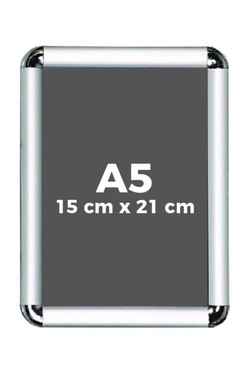 A5 15X21Cm Alüminyum Çerçeve 1 Adet Rondo Köşe Aç Kapa Açılır Kapanır - Belge Çerçevesi