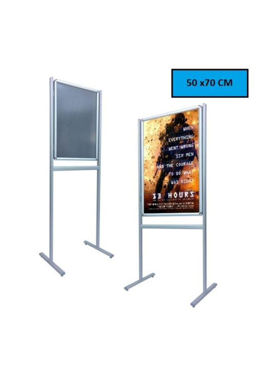 B1 70X100Cm Alüminyum Çift Taraflı Kaldırım Reklam Poster Pano
