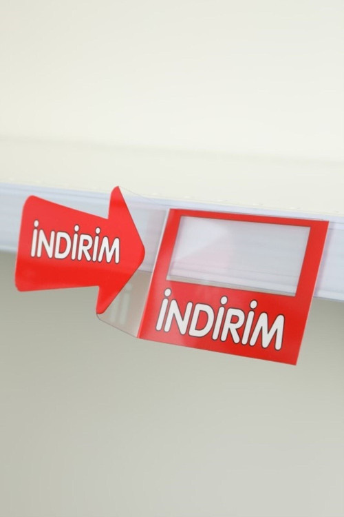 Raf Önü Indirim Etiketi Kırmızı 10'Lu Paket
