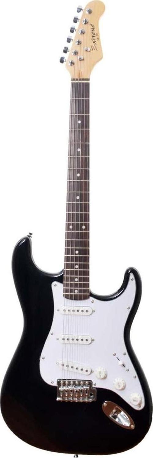 Elektro Gitar M.Work Siyah Beyazı + Yedek Tel + Kılıf + Pena