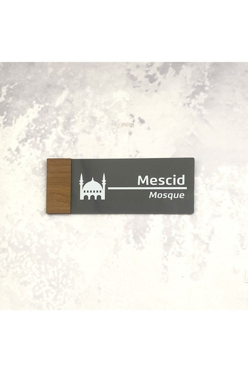 Wooden Serisi (Mescid) Ofis Oda Kapı Isimliği Yönlendirme Tabelası