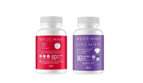 MyGummy Kofre Set Apple Cider Vinegar 60 Çiğnenebilir From Ve Collagen 90 Çiğnenebilir Form