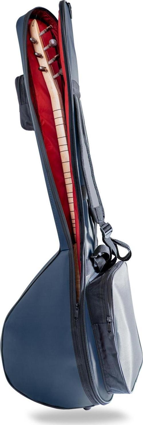 Profesyonel Su Geçirmez 20 Mm Pedli Gigbag Uzun Bağlama Saz Kılıfı Lacivert