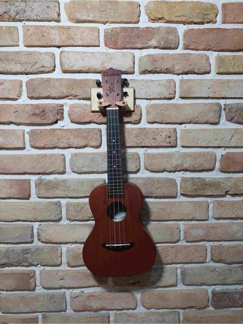 Gitar Ukulele Stand Ahsap Duvar Tipi + Ahsap Pena