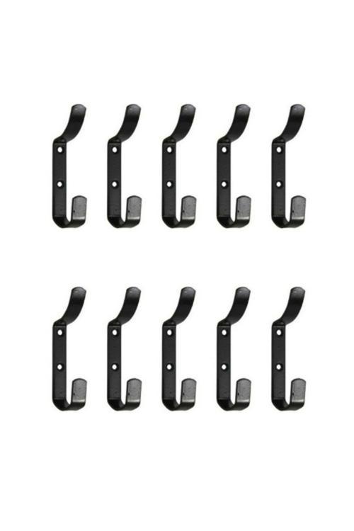 BA860SY Çengel Siyah 4x10,8 Cm Metal Askı 10 Adet
