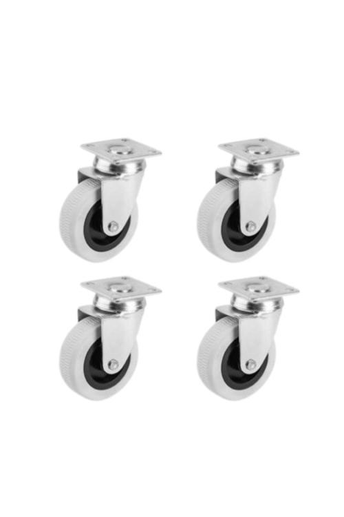251 Tabla Bağlantılı Eko Mobilya Tekerleği 50mm 40kg 4'lü Set