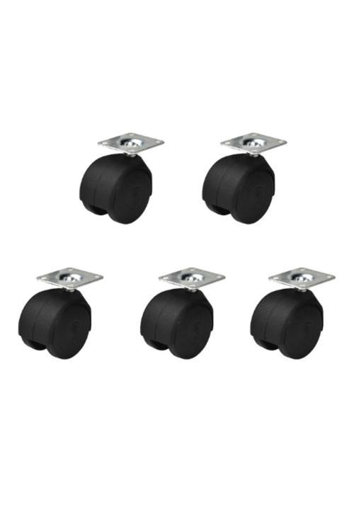 404- Tabla Bağlantılı Plastik 33X39Mm Küçük Teker 5 Ad.