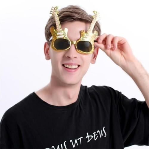 Büro Ev Ofis Etkinlik Gösteri Parti Kostüm Gözlüğü için Golden Gitar Gözlük