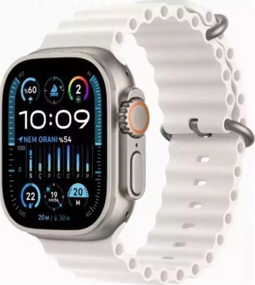 Watch Ultra 2 GPS + Cellular 49mm Natürel Titanyum Kasa ve Beyaz-Ocean Kordon Akıllı Saat ( Apple Türkiye Garantili )