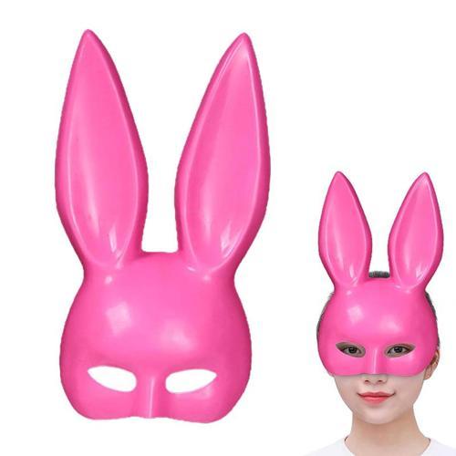 Büro Ev Ofis Etkinlik Gösteri Tavşan Kostümü için 35x16CM Pembe Uzun Maske