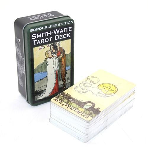 Büro Ev Ofis Etkinlik Partisi için Smith Waite Metal Kutulu Tarot Kartı