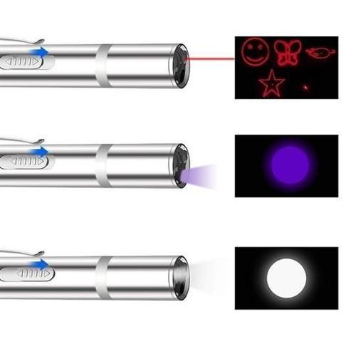 Büro Ev Ofis Evcili için Usb Şarjlı Lamba 3RENK Led Meşale Işıklı Uv El Kedi Feneri