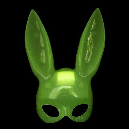 Büro Ev Ofis Gösteri Tavşan Kostümü için Karanlıkta Yanan Glow Floresan Maske