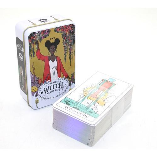 Büro Ev Ofis Etkinlik Partisi için Modern Witch Metal Kutulu Tarot Kartı