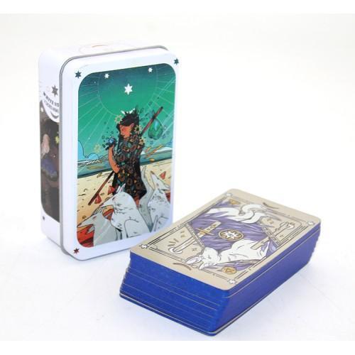 Büro Ev Ofis Etkinlik Partisi için White Numen Metal Kutulu Tarot Kartı