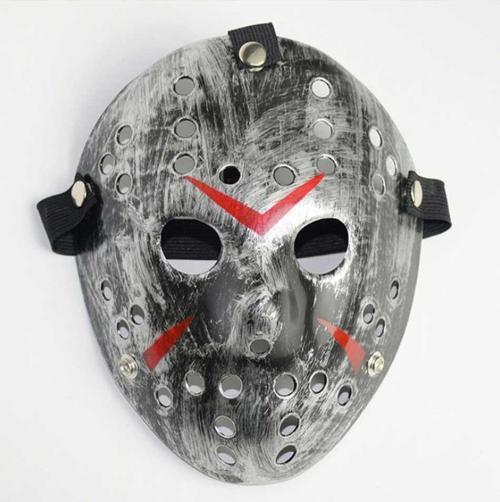 Büro Ev Ofis Gösteri Kostümü için 20x25CM Metal Silver Jason Hannibal Maske