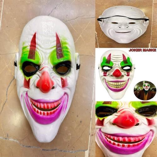 Büro Ev Ofis Etkinlik Gösteri Joker Kostümü için Psikopat Palyaço Tema Maske