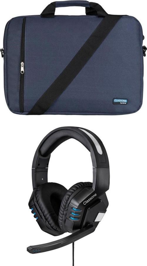 WTX201 WTXpro Su Geçirmez Kumaş 15.6 Notebook El Çantası+HP800 Kulaklık