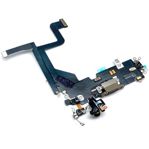 İphone 13 Pro Uyumlu Şarj Soketli Mikrofon Film Flexi Bordu - Gece Yarısı