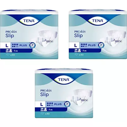Proskin Slip Plus 6 damla Büyük Boy Large Belbantlı Hasta Bezi 30'lu 3 paket / 90 adet