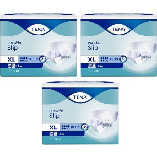 Proskin Slip Plus 6 damla Ekstra Büyük Boy Xlarge Belbantlı Hasta Bezi 30'lu 3 paket / 90 adet