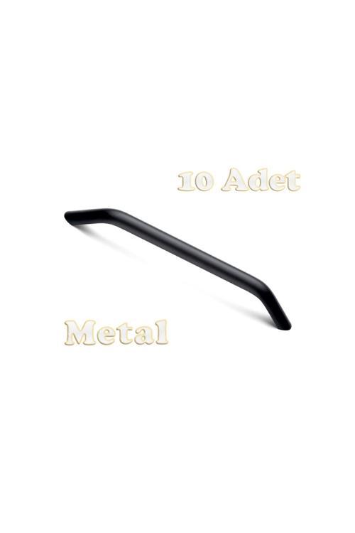 Eko Kumru Alüminyum Metal Lüks Modern Mobilya Çekmece Mutfak Dolabı Kulpu Siyah 160 mm (10 Adet)