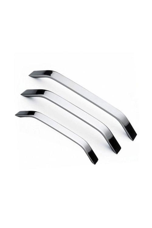 Eko Şahin Alüminyum Metal Lüks Modern Mobilya Çekmece Mutfak Dolabı Kulpu Krom 128 mm