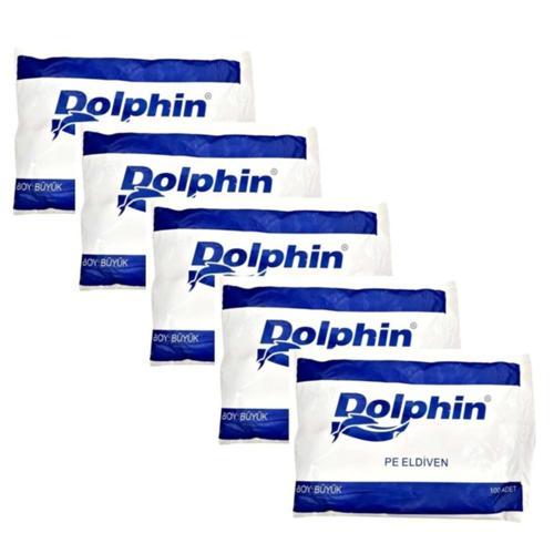 PE İş Temizlik Tek Kullanımlık Şeffaf Poşet Market Eldiven / Büyük Boy / 100 Adetlik 5 Paket