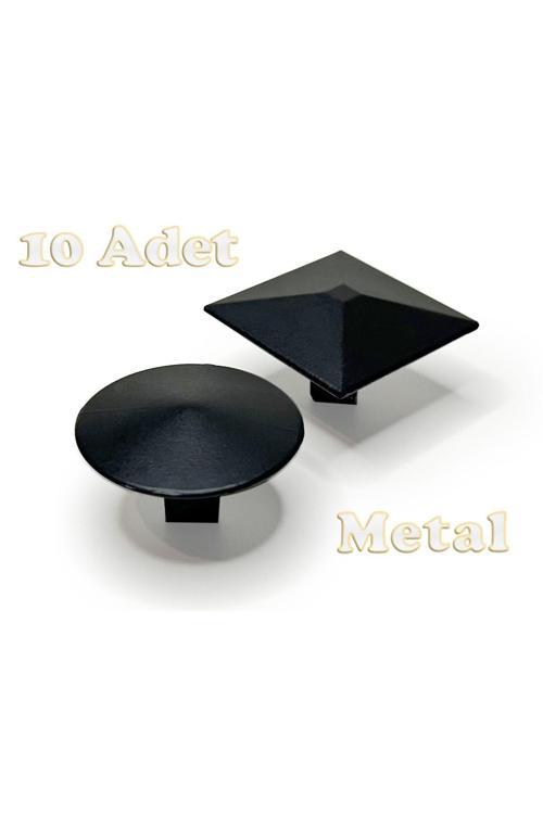 Kare Düğme Kulp Alüminyum Metal Lüks Modern Mobilya Çekmece Dolap Kulpu Siyah (10 Adet)