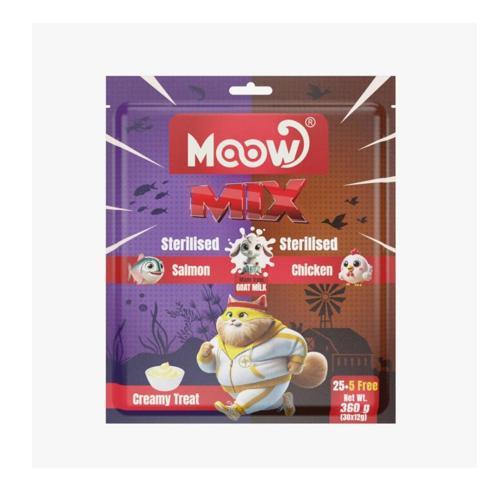 Karışık Somonlu&Tavuklu Keçi Sütlü 12gr x 30' lu Sterilised Kedi Krema Ödülü