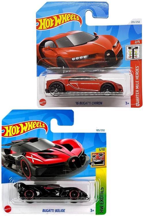 2 Araç Bugatti Set - Bugatti Bolide & ´16 Bugatti Chiron (1/64)