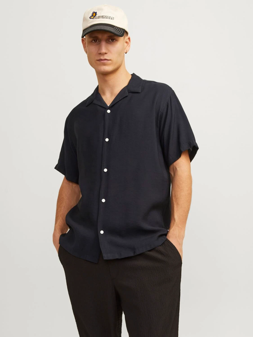 Jack & Jones Erkek Rahat Kesim Kısa Kollu Düz Basic Gömlek - 12256322