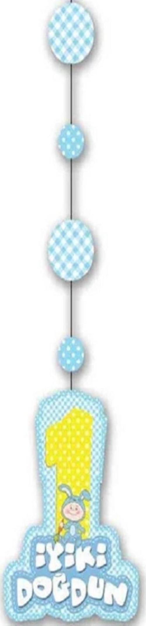 İYİKİ DOĞDUN ASMALI İP SÜS 1 YAŞ ERKEK
