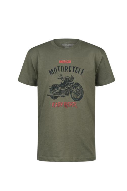 Aja Çocuk Baskılı T-Shirt Haki 212