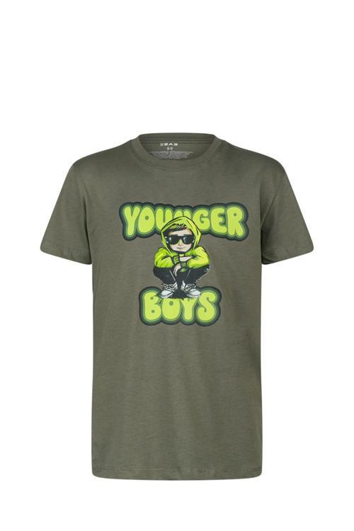 Aja Çocuk Baskılı T-Shirt Haki 214