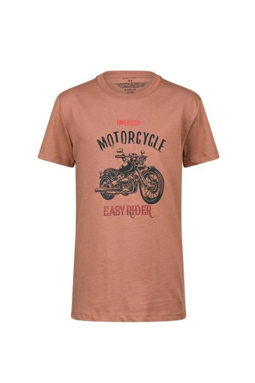 Aja Çocuk Baskılı T-Shirt Kahve 212