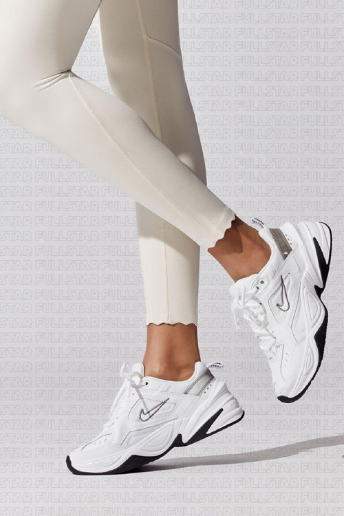M2K Tekno Leather Unisex Reflector Sneaker Hakiki Deri Beyaz Spor Ayakkabı