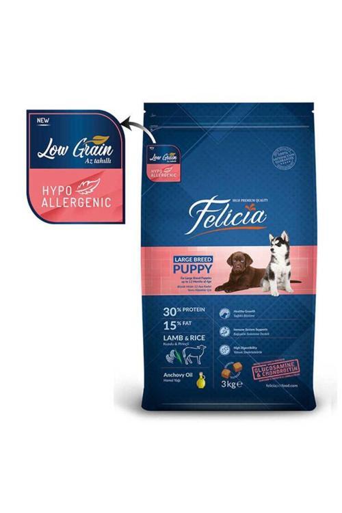 Düşük Tahıllı Hipoalerjenik Kuzu Etli Orta ve Büyük Irk Yavru Köpek Maması 3 Kg