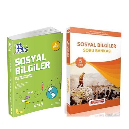 Ünlü 5.Sınıf Bil Bang Sosyal Bilgiler ve Referans Sosyal Bilgiler Soru Bankası Seti 2 Kitap