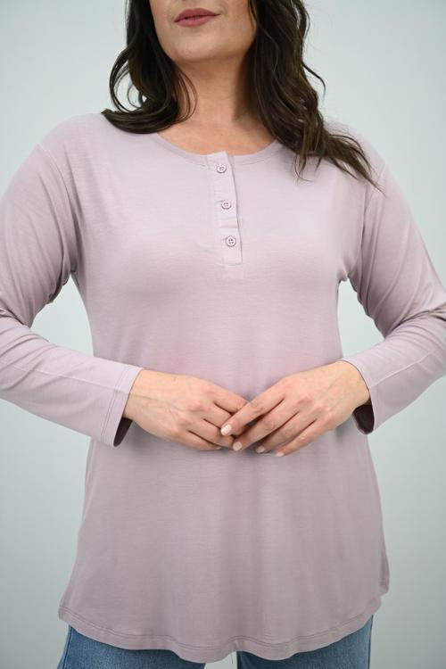 Kadın Düğme Detaylı Büyük Beden Bluz 1376-23