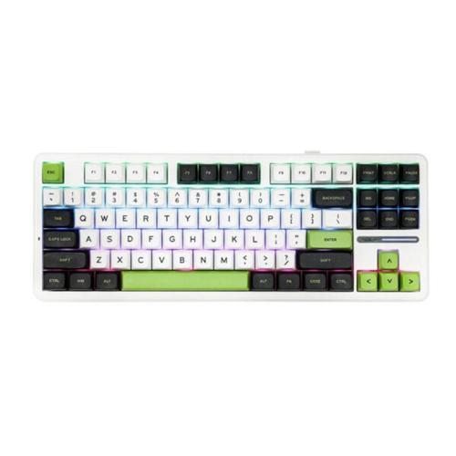 F87 Pro White Green LEOBOG Greywood V4 Switch RGB Kablosuz Hotswap Mekanik Gaming Klavye
