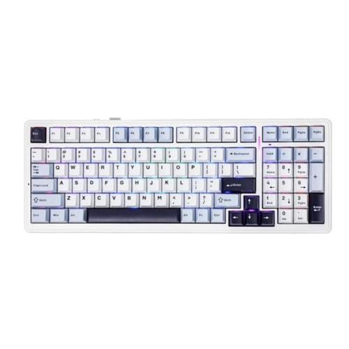 F99 Blue White Black LEOBOG Greywood V3 Switch RGB Kablosuz Hotswap Mekanik Gaming Klavye