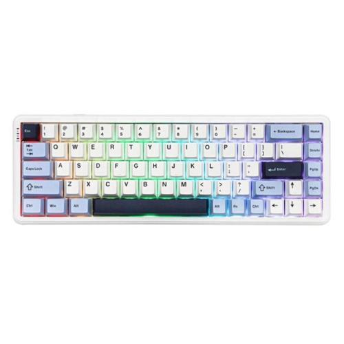 AK680 Max Blue White Front Printed Magnetic Rice Manyetik Switch RGB Hotswap Mekanik Gaming Klavye
