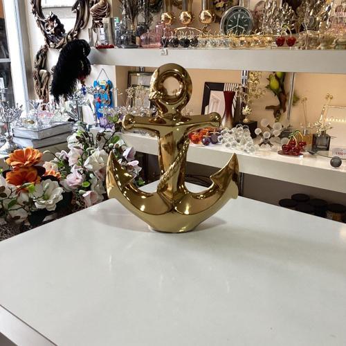 Dekoratif Çapa Seramik Gold Renk 25 cm